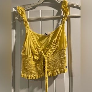 yellow crop top ROXY size small